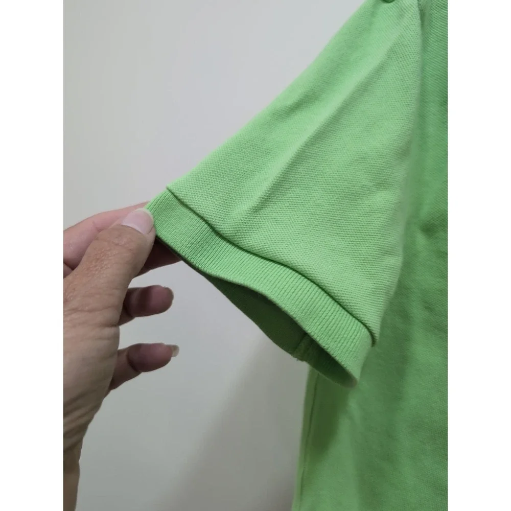Polo‎ Ralph Lauren Little Boys Green Short Sleeve Cotton Shirt Sz. 8 Orange Pony